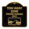 Signmission Tow Away Zone Private Parking With Car TowingHeavy-Gauge Aluminum Sign, 18" x 18", BG-1818-22802 A-DES-BG-1818-22802 - alternate 1
